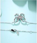 0.45ct 18K Gold Diamond Necklace 3.8g White Gold Diamond Butterfly Necklace