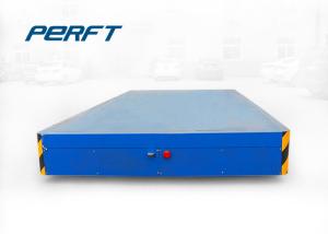 China 10 T Material Handling Carts Trackless Transfer Cart On Cement Floor Blue Color factory