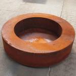 Garden Heater Wood Burning Rusted Metal Circular Corten Steel Fire Pit Table