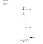 OEM Fabic Shade Dimmable Brass Standing Floor Lamp AC 85-265V