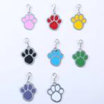 Stainless Steel Pet Tag Paw Shape Dog Identity Tags Collar Accessory Pendant
