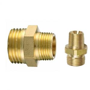 China Brass reduced nipple/Brass reducer/Brass reducing connector/OEM precision brass hose fitting/Hose screw fittings factory
