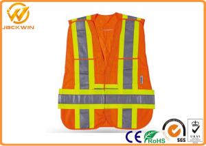 China High Visibility Safety Jacket Reflective Safety Vests With Velcro Fasten Custom factory