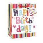 Creative brown birthday paper gift shopping bag wholesale small medium large