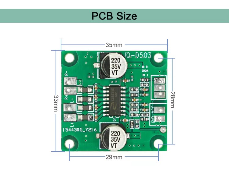 Mini Amplifier 2*40W DC 5V-26V Power Amplifier Module Receivers Amplifiers Board