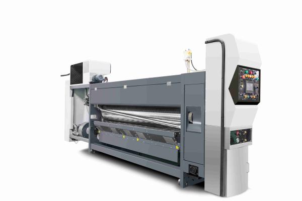 G6-0920 Lead Edge Vacuum Transfer 4 Color Printer+Slotter+Die Cutter+Vibrator+