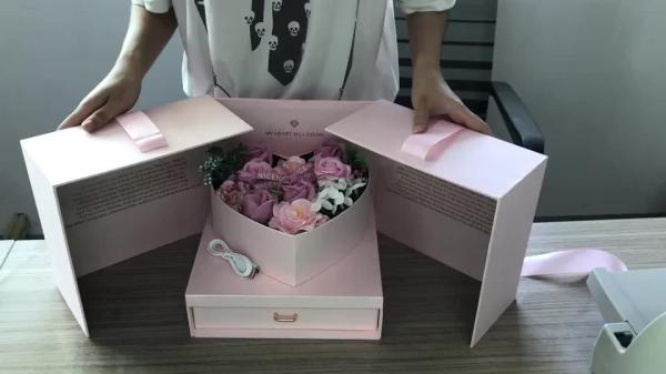 BIRTHDAY SET LUXE HEART SHAPE INVIT ROSE FLOWER JEWELRI WHOLESALE BROCHURE
