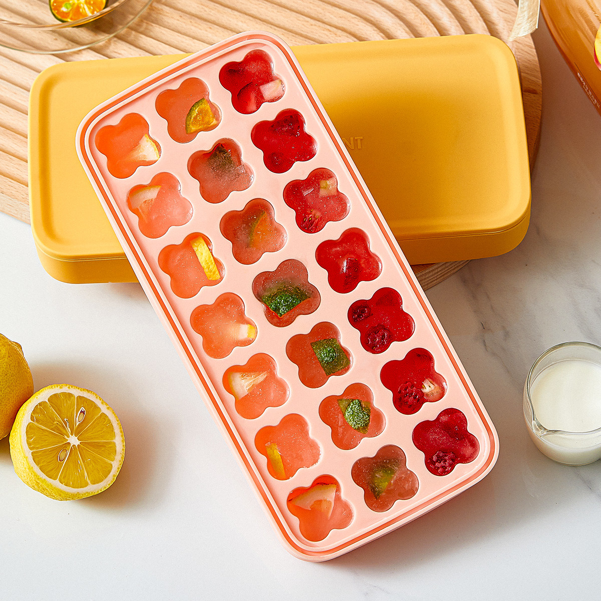 Resuable Four Leaf Clover Personalized Silicone Ice Cube Mold 4 Colors
