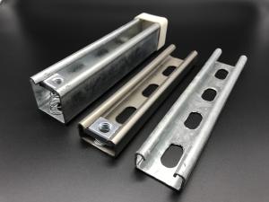 China Hot Dip Galvanized C Channel 41x41 Perforated Solar Mounted Channel Rail factory
