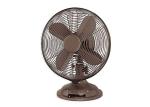 12" Retro Desk Fan With 3 Blade Full Copper Motor 90 Degree Oscillation