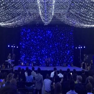 China Blue and White LED Shining Background Curtain LED Star Curtain BW For Wedding Stage Background Decoration factory