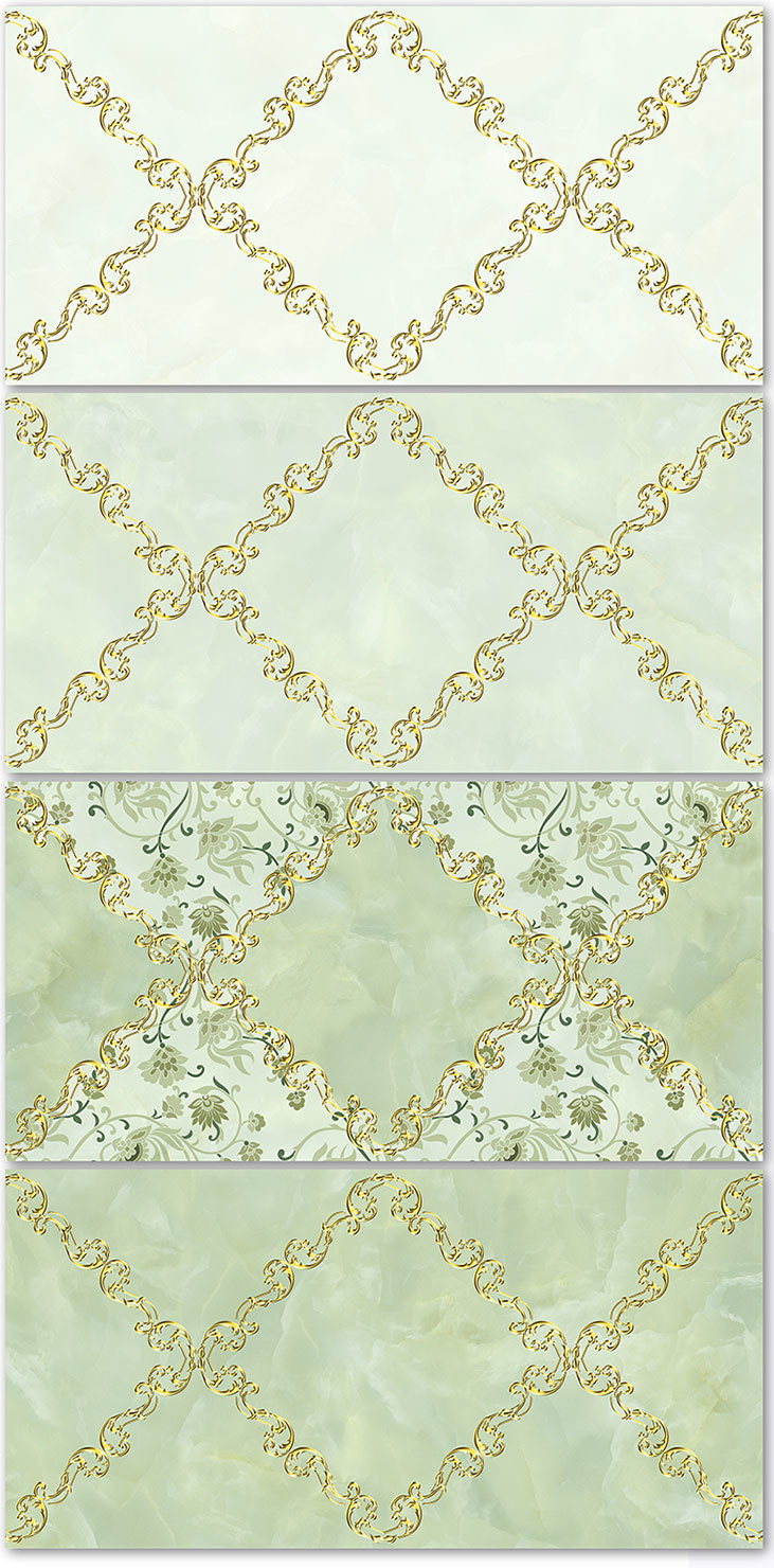 Scratch-Resistance 300x600mm Indoor Wall Tiles And Green Glazed Ceramic Tile For Bathroom Design