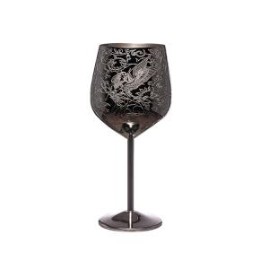 China 18oz Unbreakable Stainless Steel Stemmed Wine Glass Shatterproof Metal Wine Goblet factory