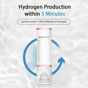 Rechargeable Glass Portable Bottle Hydrogen Water Generator 1.3ppm-2ppm