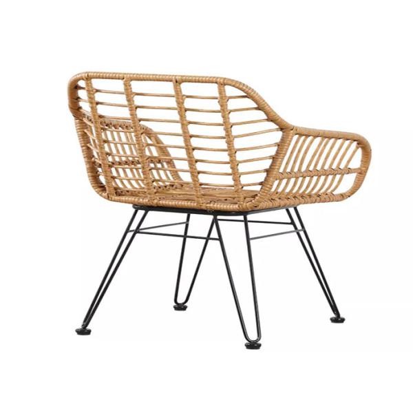 Modern Cafe Garden Rattan Chair Stackable Woven Peacock Plastic Wicker Dining Chairs For Wedding