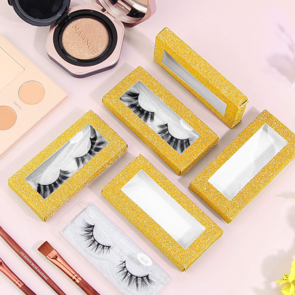 Wenzhou Custom Print Logo Makeup Eyelash Paper Packaging Box with Window Custom Order