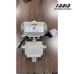 KF40 SS316 Electric Heat Tracing Pneumatic Square Three-way Ball Valve L Type