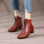 HZM027 Real Cowhide Women'S Martin Boots Autumn And Winter New Fashion Short