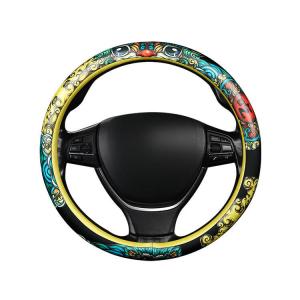 China Upgrade Your Car's Interior with -Chic PU Leather Steering Wheel Covers Custom Design factory