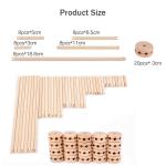 3D Construct Fort Wooden Building Blocks Toy Creative DIY For Children