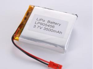 China LP905456 3.7V 3500MAH Li-ion Battery High Capacity LiPo Pack with Safety Features Short Circuit Protection factory