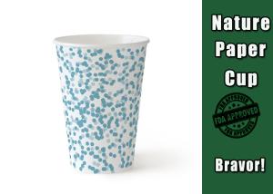China Beautuful Wedding Blue Paper Cups Edge Hardness For Drinking Tea / Coffee factory