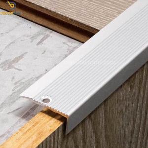 China Screw Fix Floor Tile Step Edge Trim , Non Slip L Shaped Metal Edge Trim factory