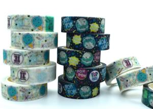 China Stationary Metallic Acid Free Adhesive Waterproof Glitter Film 15mm Masking Tape factory