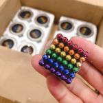 5mm Colorful Gold Magnetic Balls Silver 216pcs Packing