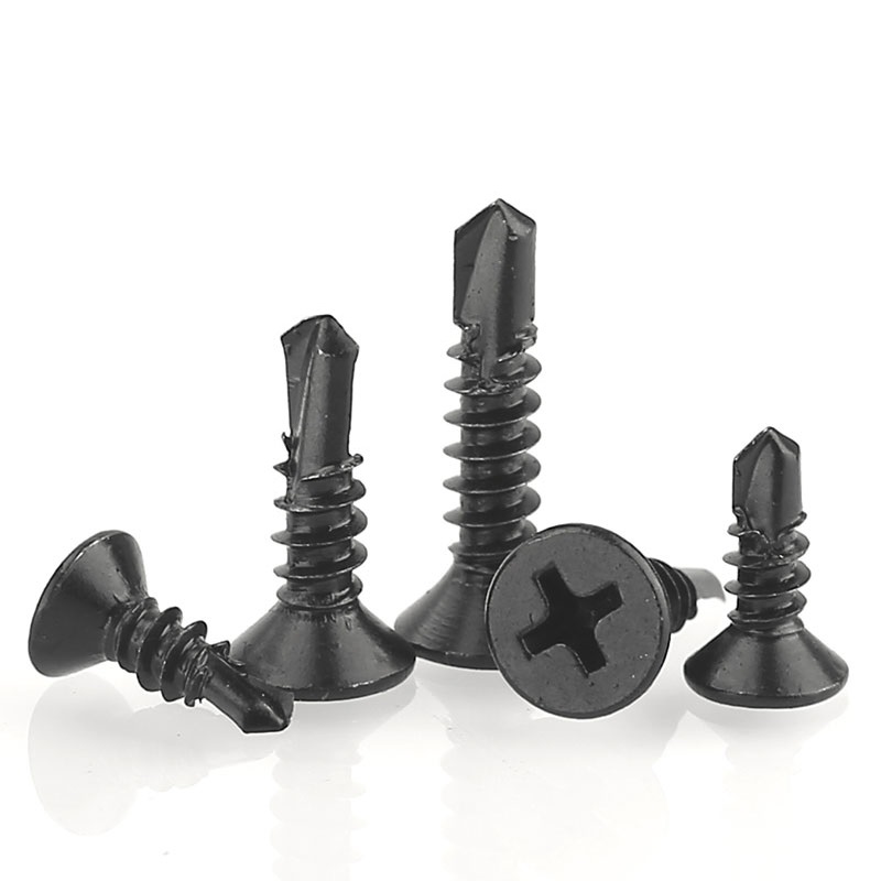 Flat Head Self Tapping Screw DIN Standard Countersunk Cross Drill Tail Screw for Market