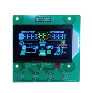 China Customized VA Black LCD Screen Color Icons 11 Segment Display Modules with White Backlight 59.9 W x32.5 H mm Viewing Area on sale
