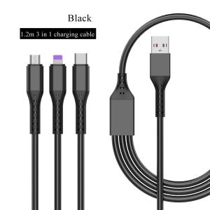 China Fish Silk Weaving 5A Fast Charging USB Cables All In One For Huawei factory