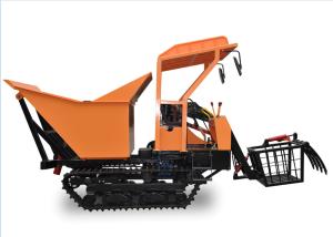 China Compact Structure Motorised Wheelbarrow Tracked Tipper Strong Carring Capacity transporter factory