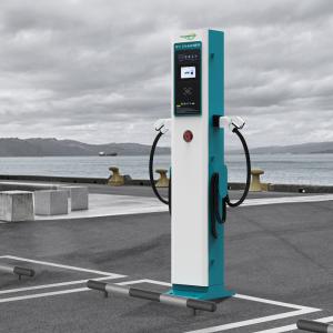 China Floor Stand 22kw Double Output Commercial Ac Ev Charger For Parking Lot factory