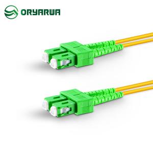 China SC APC To SC APC Duplex Single Mode Patch Cord LSZH PVC factory