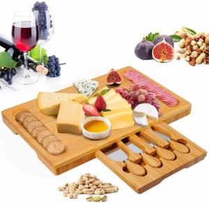 China Large Premium Bamboo Cheeseboard For Charcuterie Wine Meat factory