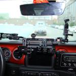 Aluminum Alloy Black Center Console Dashboard Phone Holder Mount for 4*4 Jeep