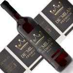 Whiskey 750ml Wine Sticker Labels Custom Pantone color Red Wine Sticker
