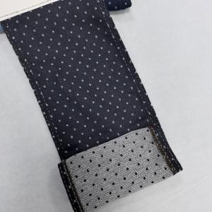 Autumn Winter Heavyweight Denim Fabric Casual Jacket Bow Jacquard Washed Design