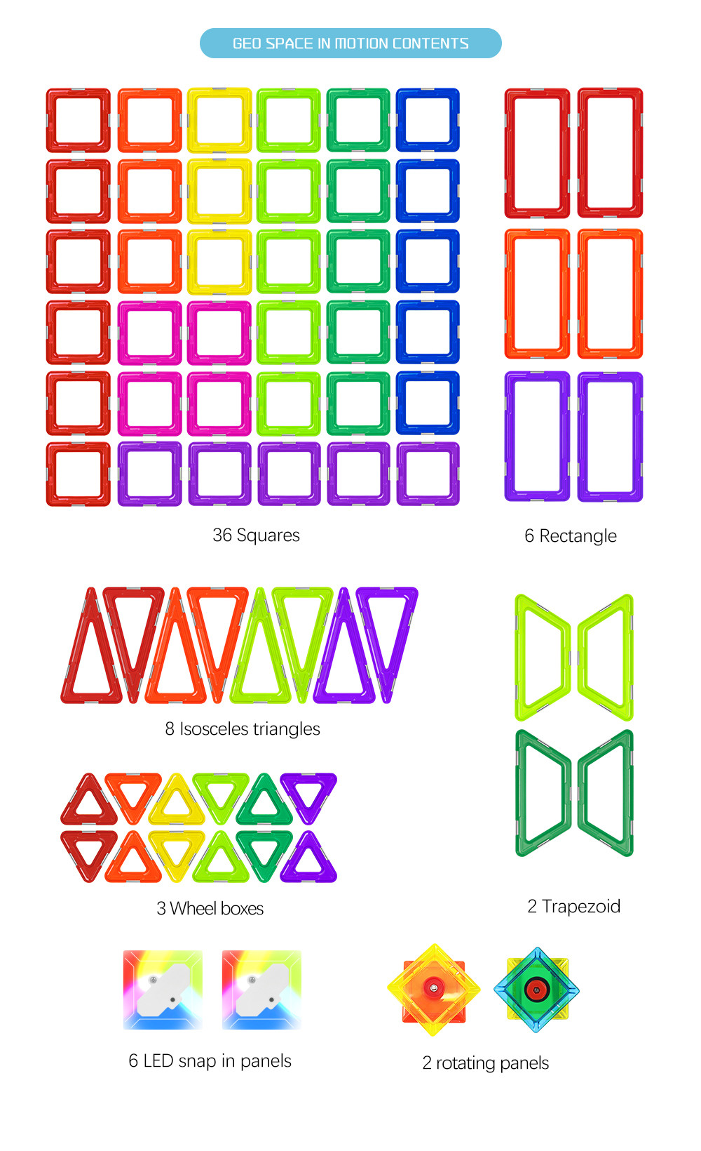Intelligent Magnetic Building Tiles Set Second Generation Magnetic Block Toys Colorful