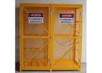 Vented Gas Cylinder Storage Cabinets 8 Horizontal 9 Vertical 5 Shelves Yellow