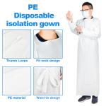 Waterproof Universal White Protective Non Sterile PE Isolation Aprons