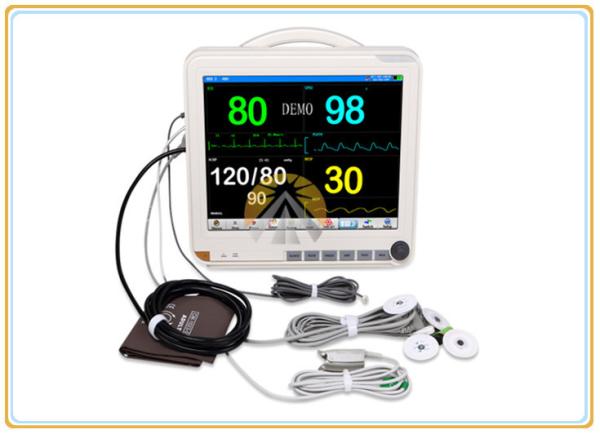 Multi Parameter Icu Monitoring Machines , Adult 15 Inch Hospital Heart Monitor