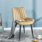 Luxury Fabric Dining Room Chairs Wood Imitated Eco - Friendly Solid Back
