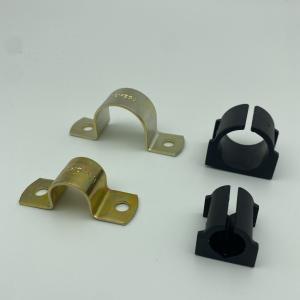 China High Temperature Resistent Gold Zinc Pipe Omega Cushion Clamps factory