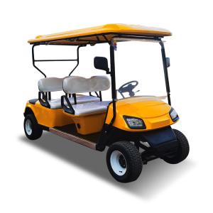 China Yellow Color Customized 50km LSV 4 Seater Golf Cart Trolley 30mph-40mph factory