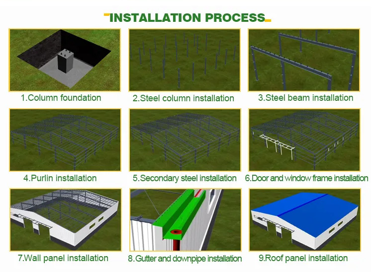 XDEM Light Prefabricated Steel Structure Warehouse Production Workshop Chicken Sheds Maker