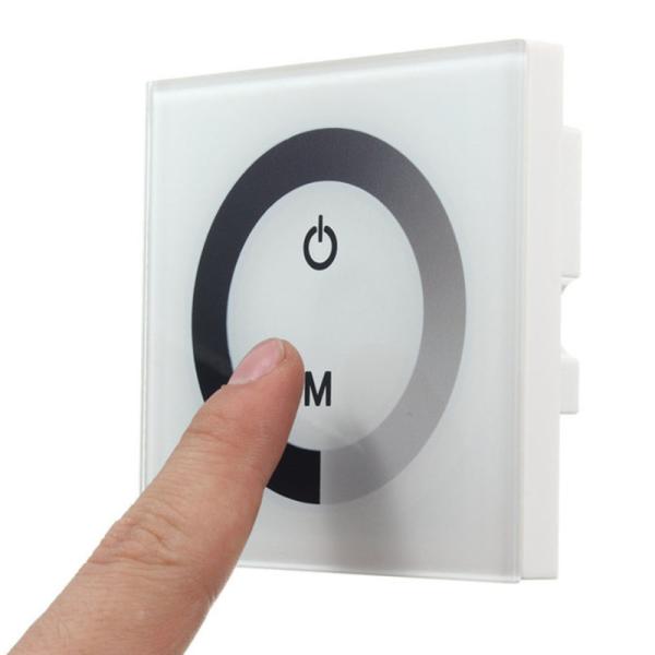 China Wall Mounted 12V 24V LED Lighting Dimmer Switch For Single Color Strip Light factory