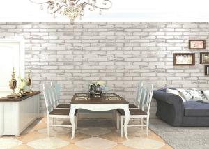 China Natural Plant Fibers 3D Brick Wallpaper Old Industrial Fresco Living Room Bakery Hot Pot Shop Brick Wallpaper factory