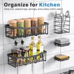 No Drilling Large Capacity Rustproof Stainless Steel Bathroom Organizer Bathroom